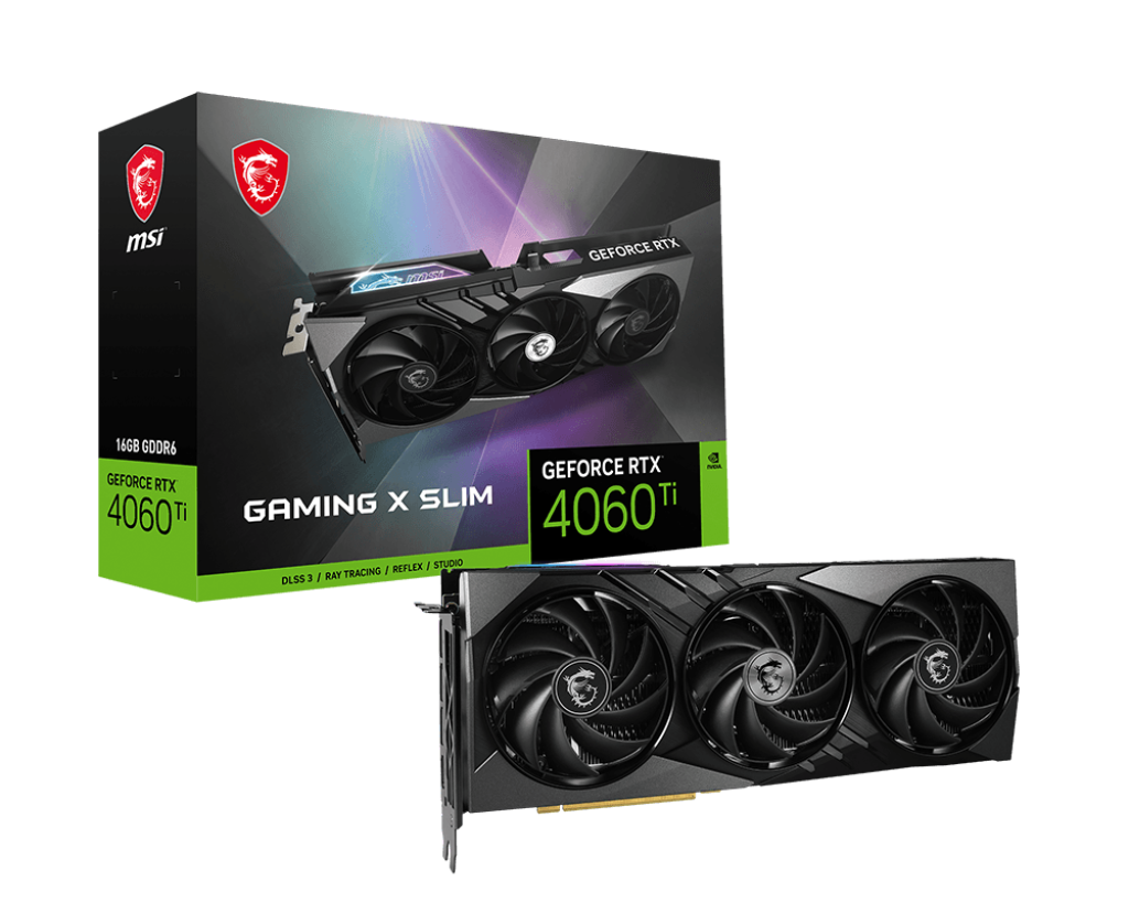 Tarjeta de Video - MSI - RTX 4060 Ti GAMING X SLIM 16G